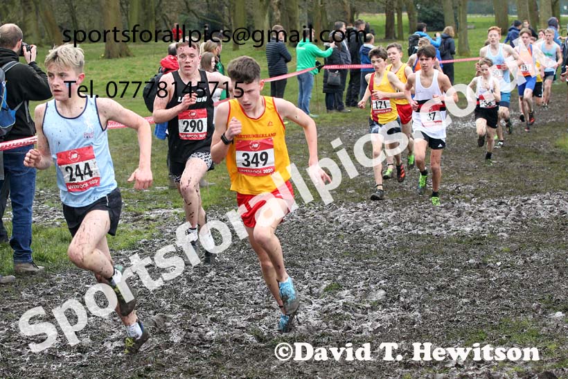 Junior boys, 2020 New Balance English Schools Champs., Sefton Park, Liverpool. Photo: David T. Hewitson/Sports for All Pics